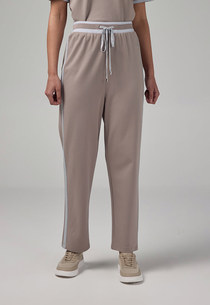 Choice Contrast Straight Cut Trousers Vison