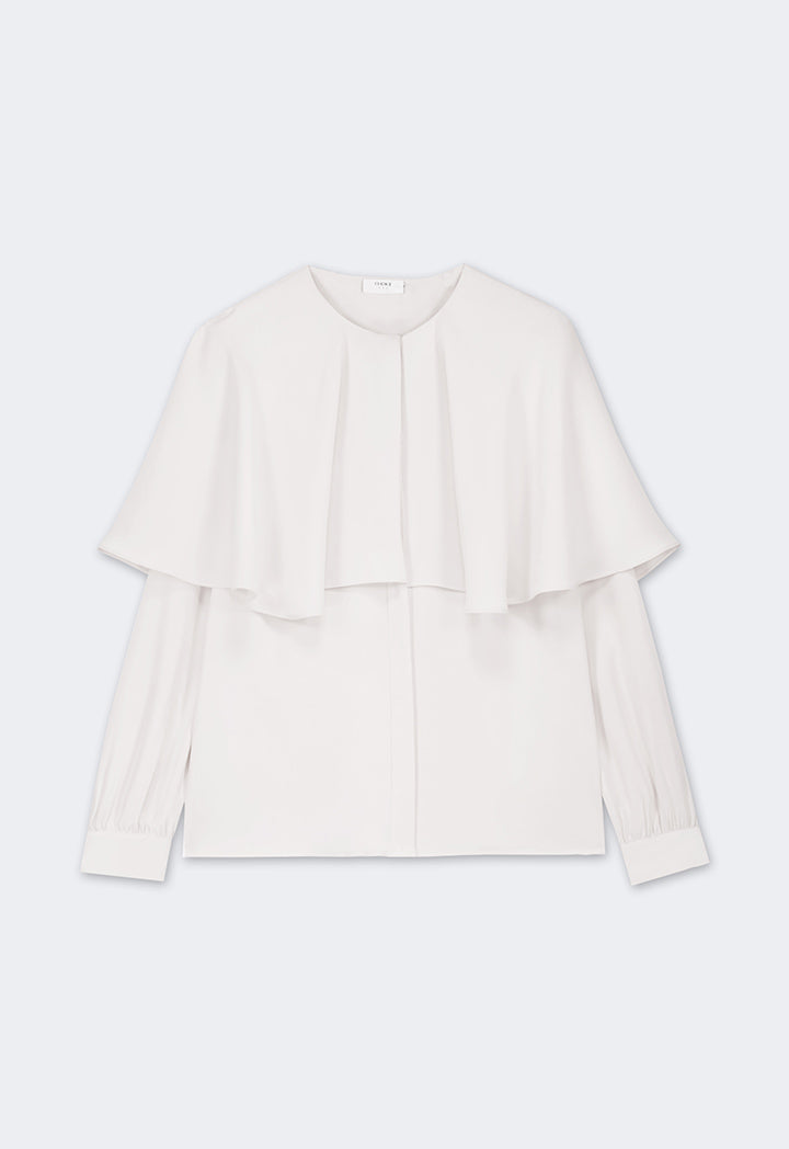 Choice Solid Relaxed Fit Blouse Off White