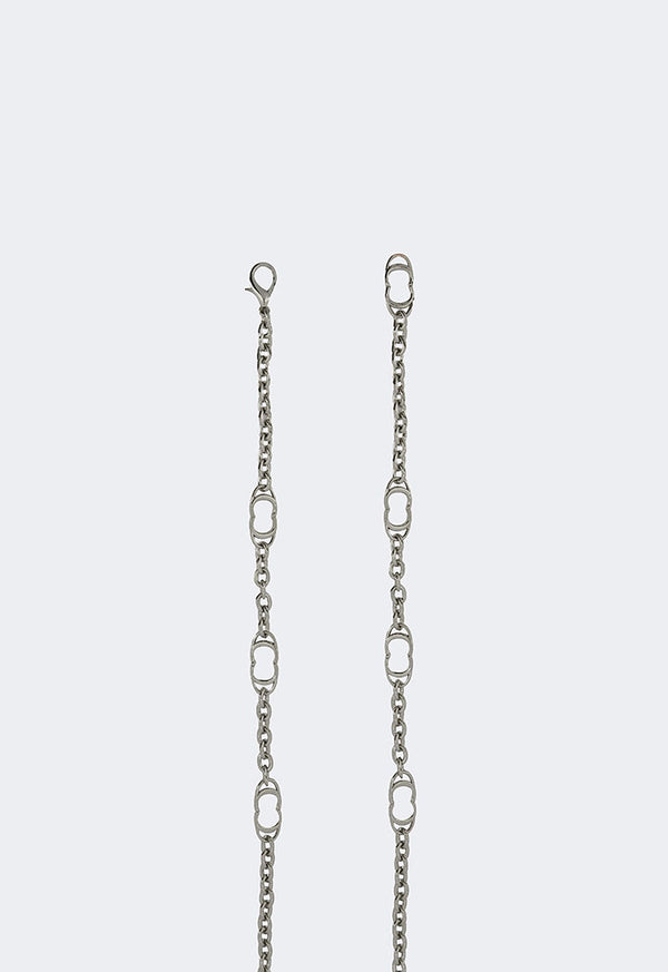 Choice Metallic Chains Monogram Belt Silver