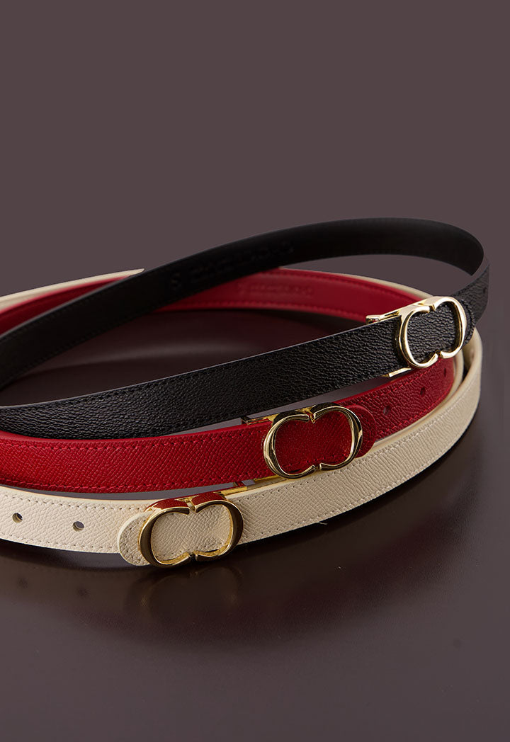 Choice Iconic Monogram Buckle Belt Wine