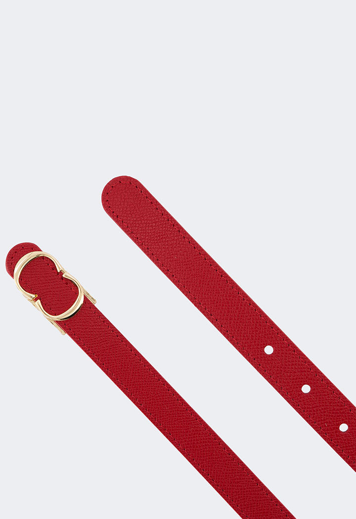 Choice Iconic Monogram Buckle Belt Wine