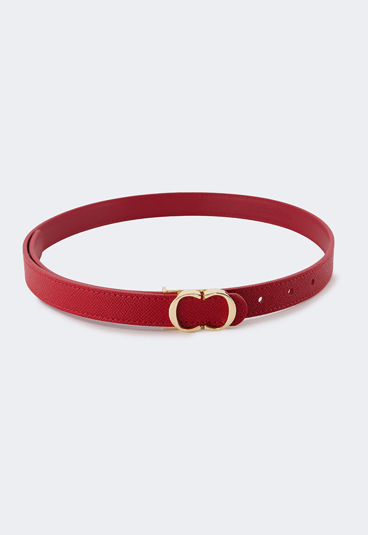 Choice Iconic Monogram Buckle Belt Wine