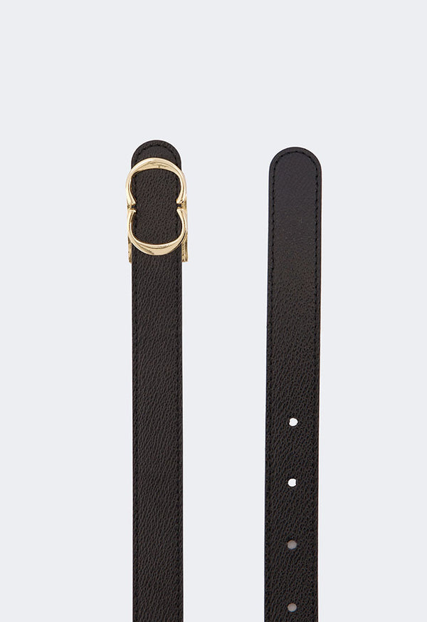 Choice Iconic Monogram Buckle Belt Black