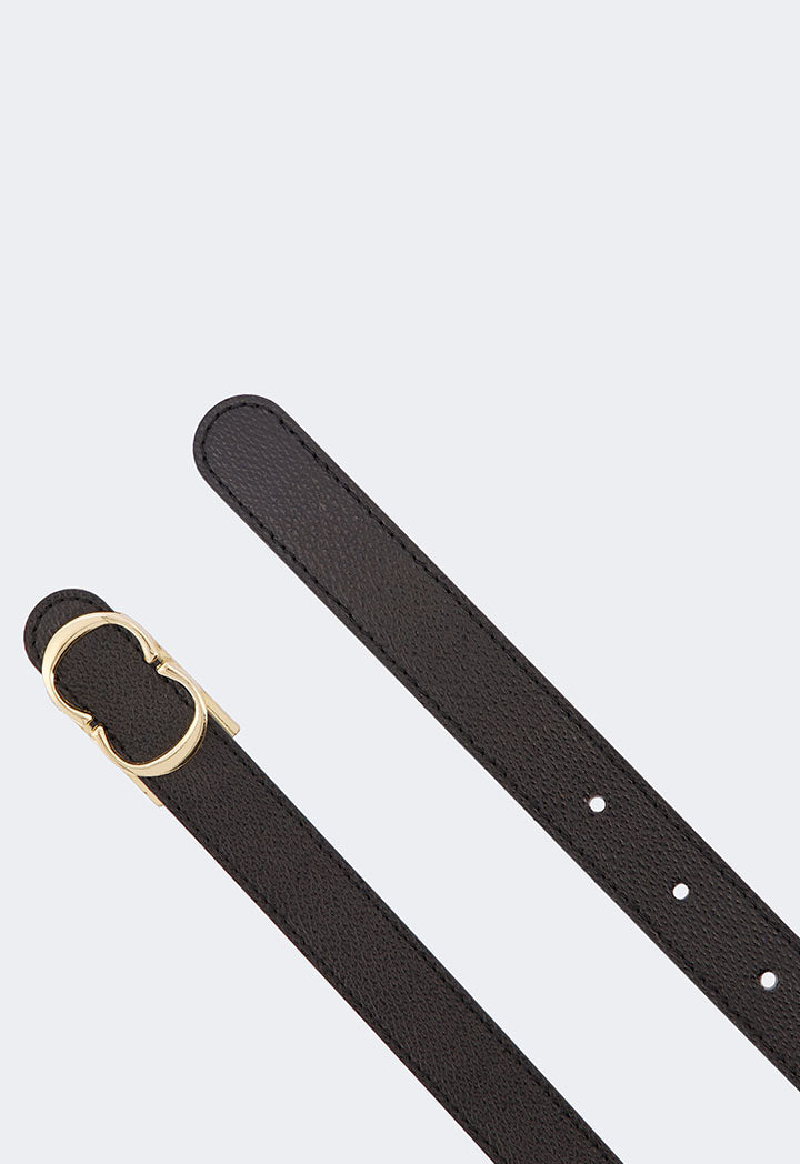 Choice Iconic Monogram Buckle Belt Black