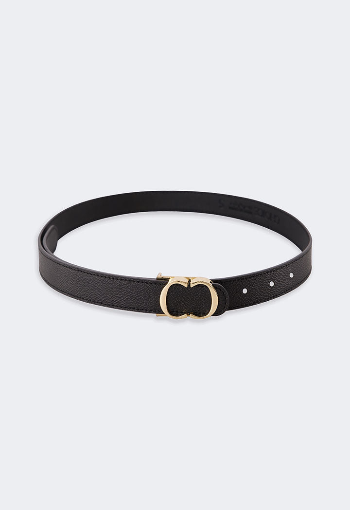 Choice Iconic Monogram Buckle Belt Black