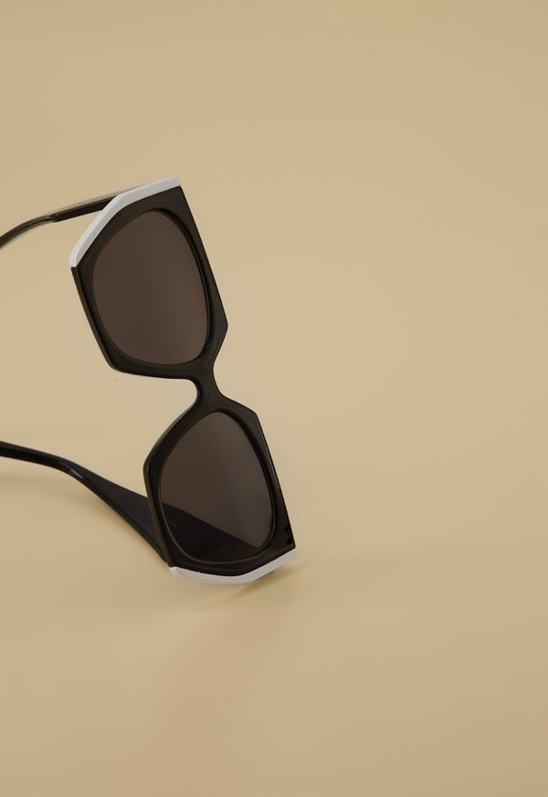 Choice Contrast Oversize Sunglasses Black