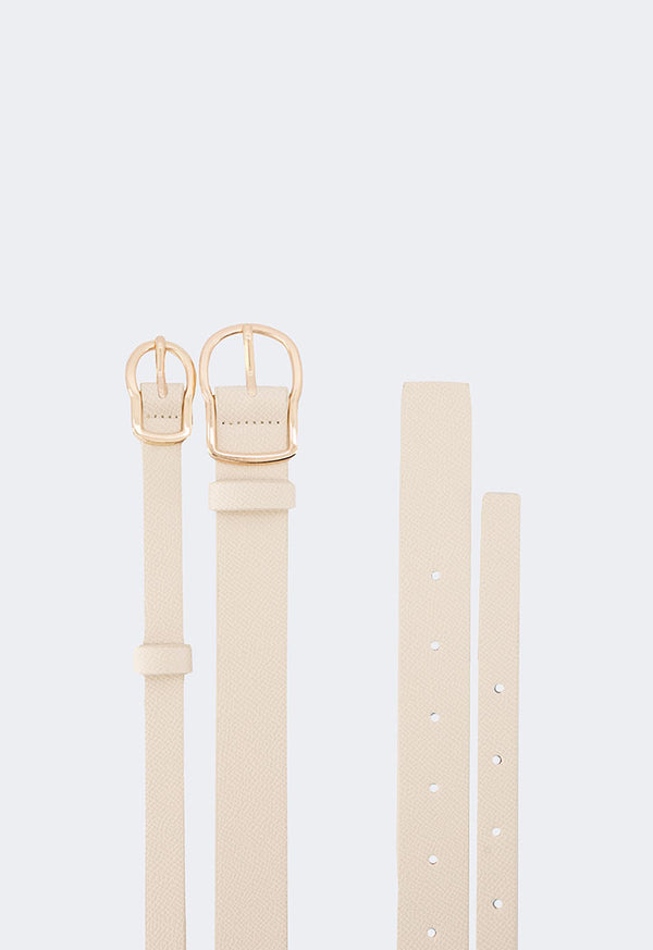 Choice Double Strap Belt Nude