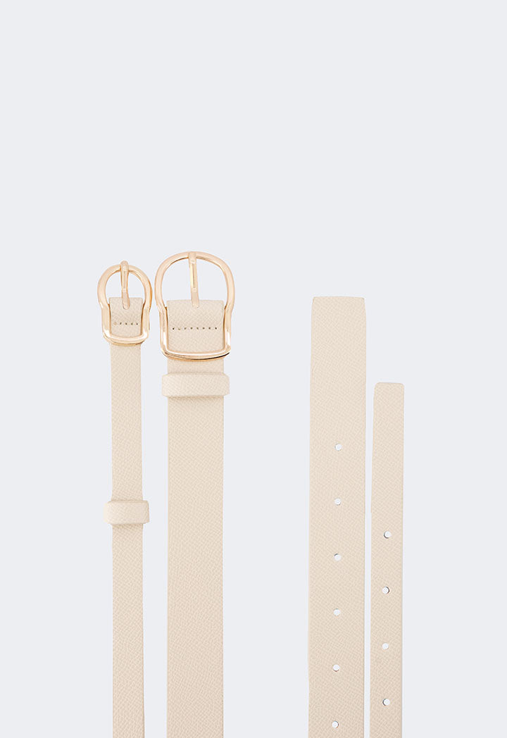 Choice Double Strap Belt Nude