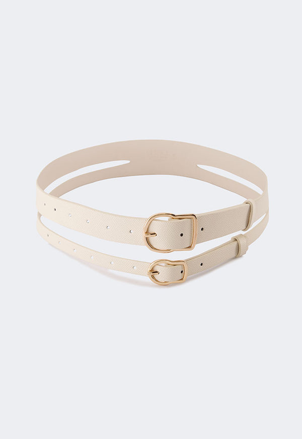 Choice Double Strap Belt Nude