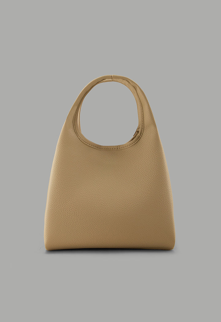 Choice Classic Solid Handbag Beige