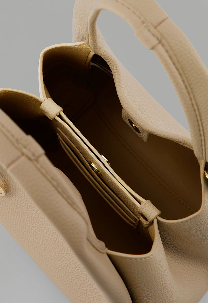 Choice Classic Solid Handbag Beige