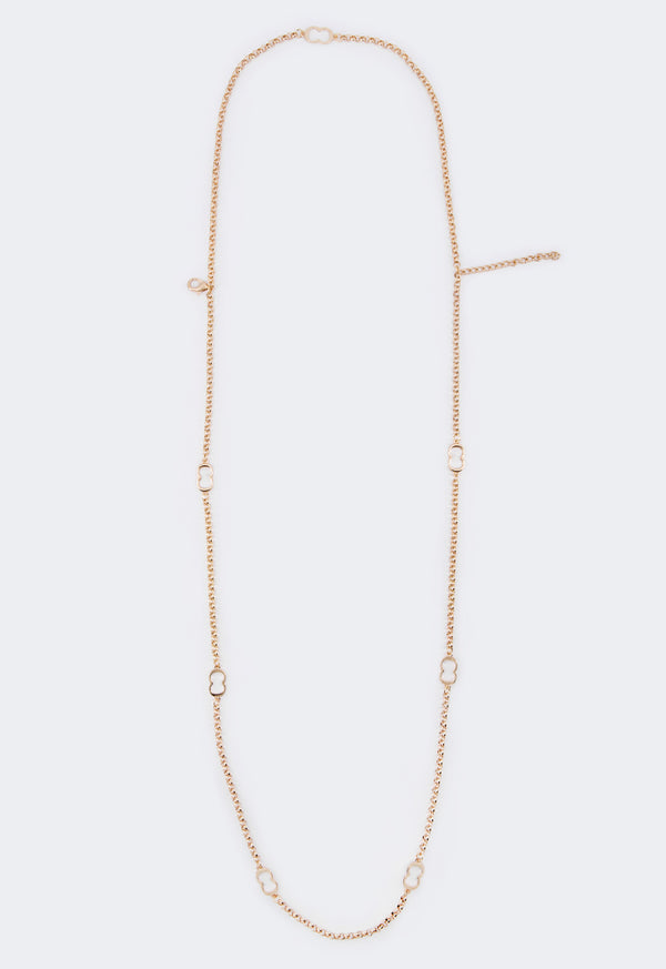Choice Long Monogram Necklace Gold