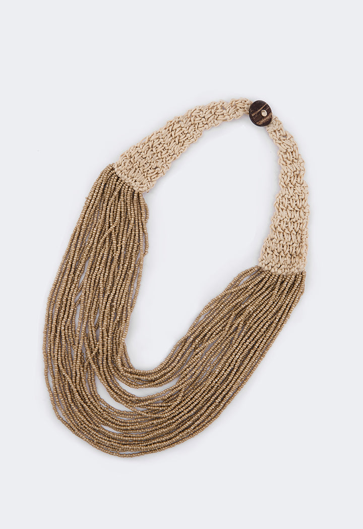 Choice Multistrand Beaded Necklace Sand