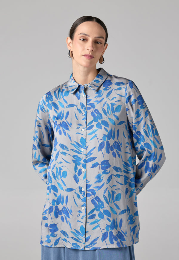 Choice Floral Printed Long Sleeve Shirt  Multi Color