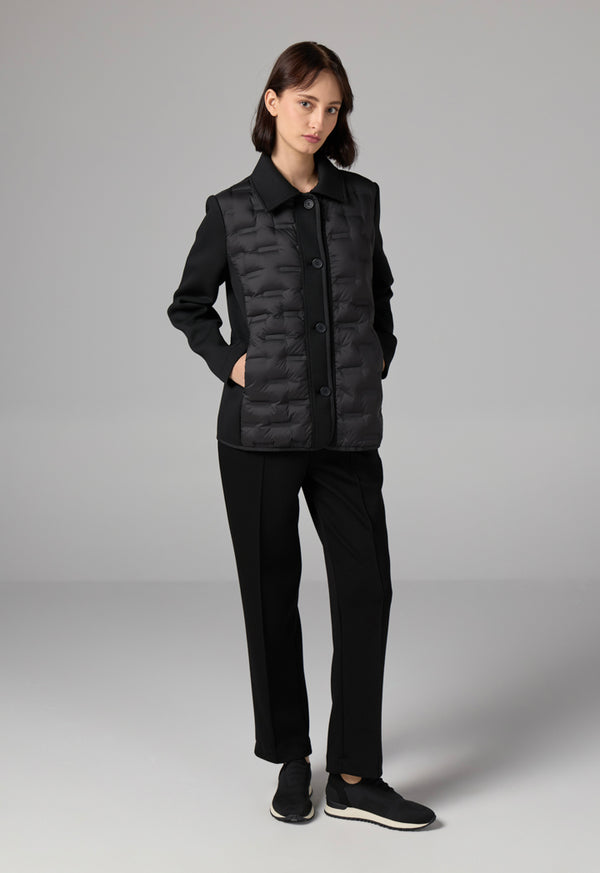 Choice Long Sleeve Quilted Jacket Black