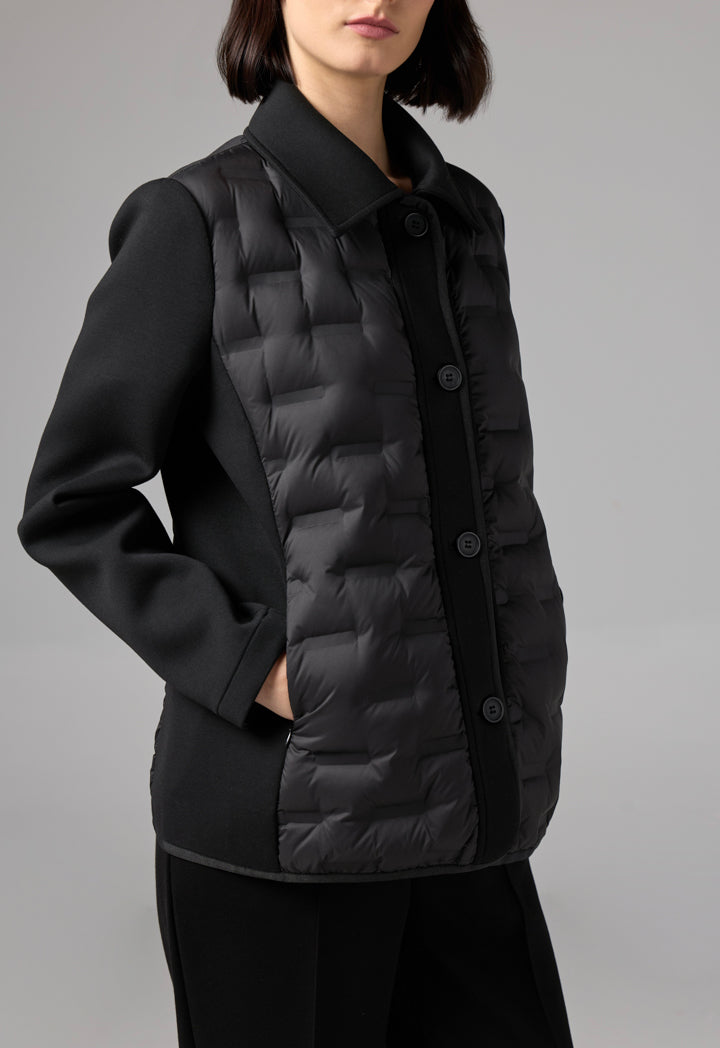 Choice Long Sleeve Quilted Jacket Black