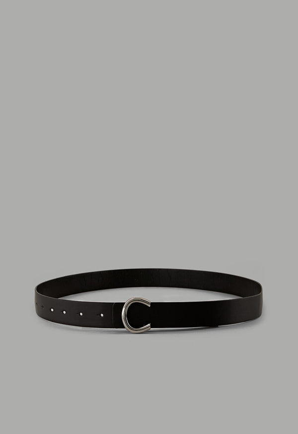 Choice Solid Horseshoe Belt Black