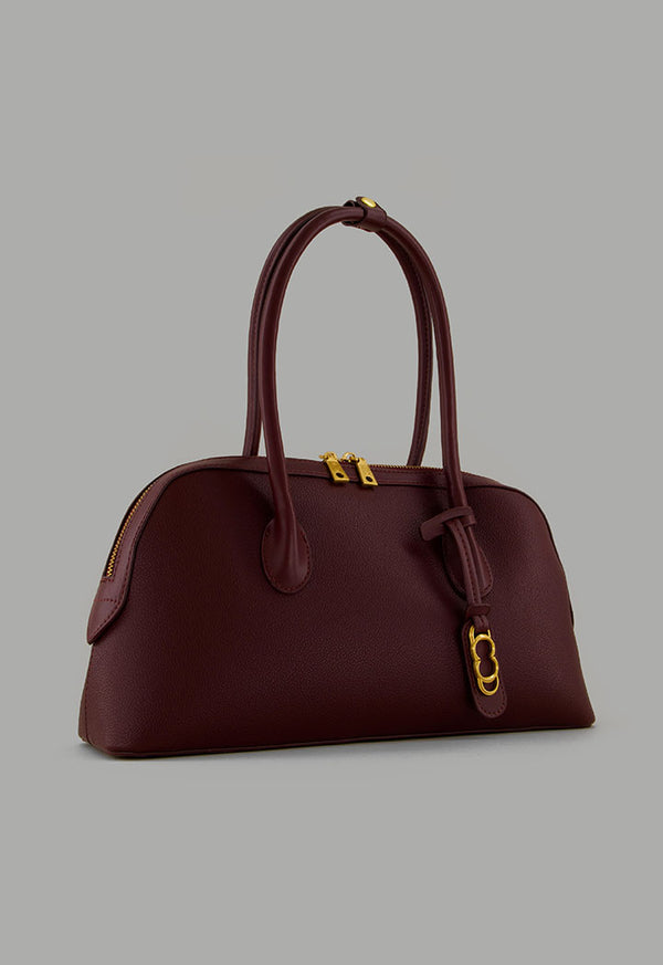 Choice Solid Shoulder Bag Burgundy