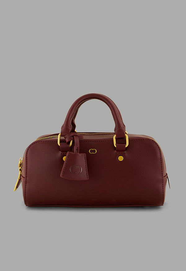 Choice Solid Iconic Handbag Burgundy