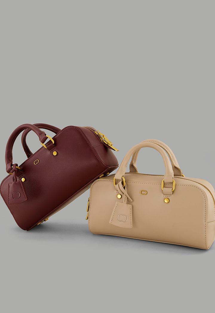 Choice Solid Iconic Handbag Burgundy