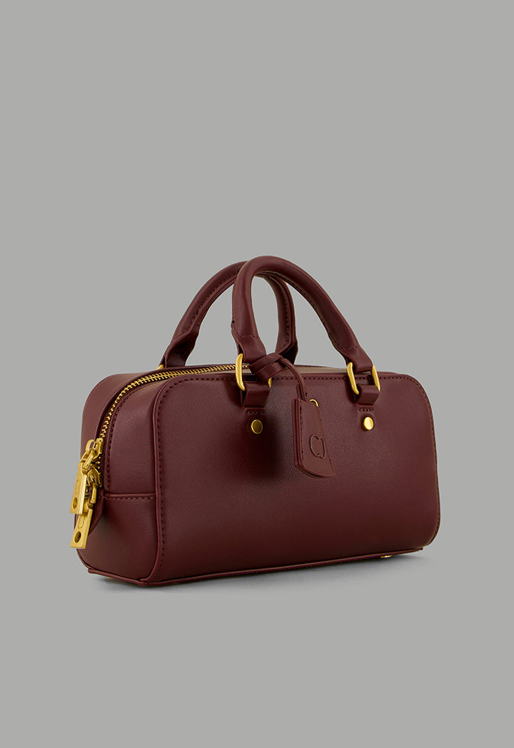 Choice Solid Iconic Handbag Burgundy