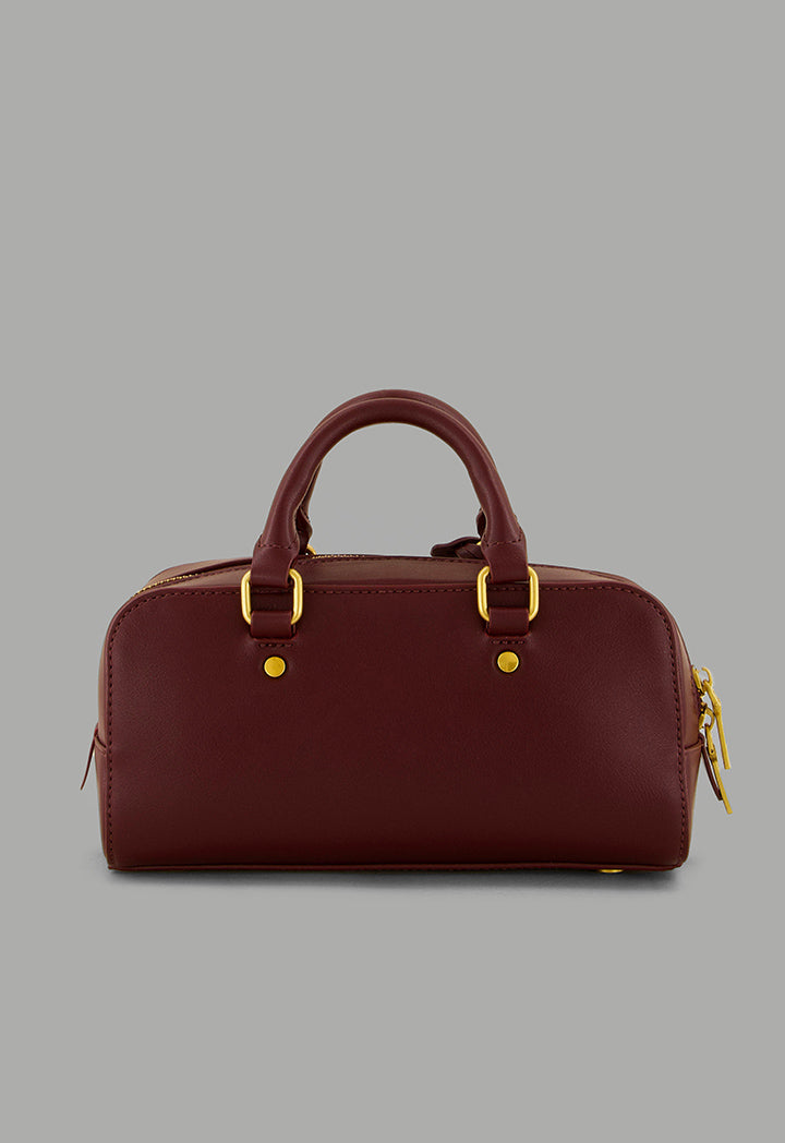 Choice Solid Iconic Handbag Burgundy