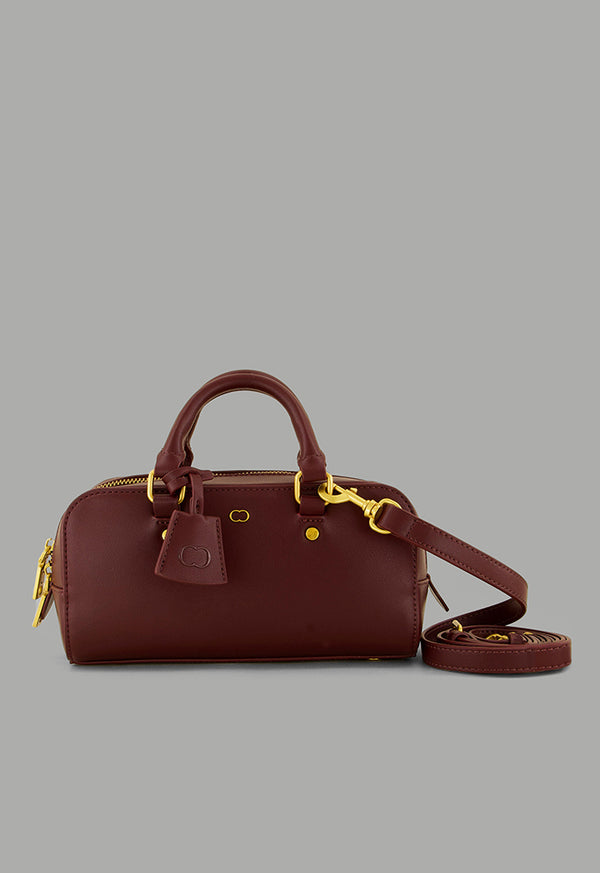 Choice Solid Iconic Handbag Burgundy