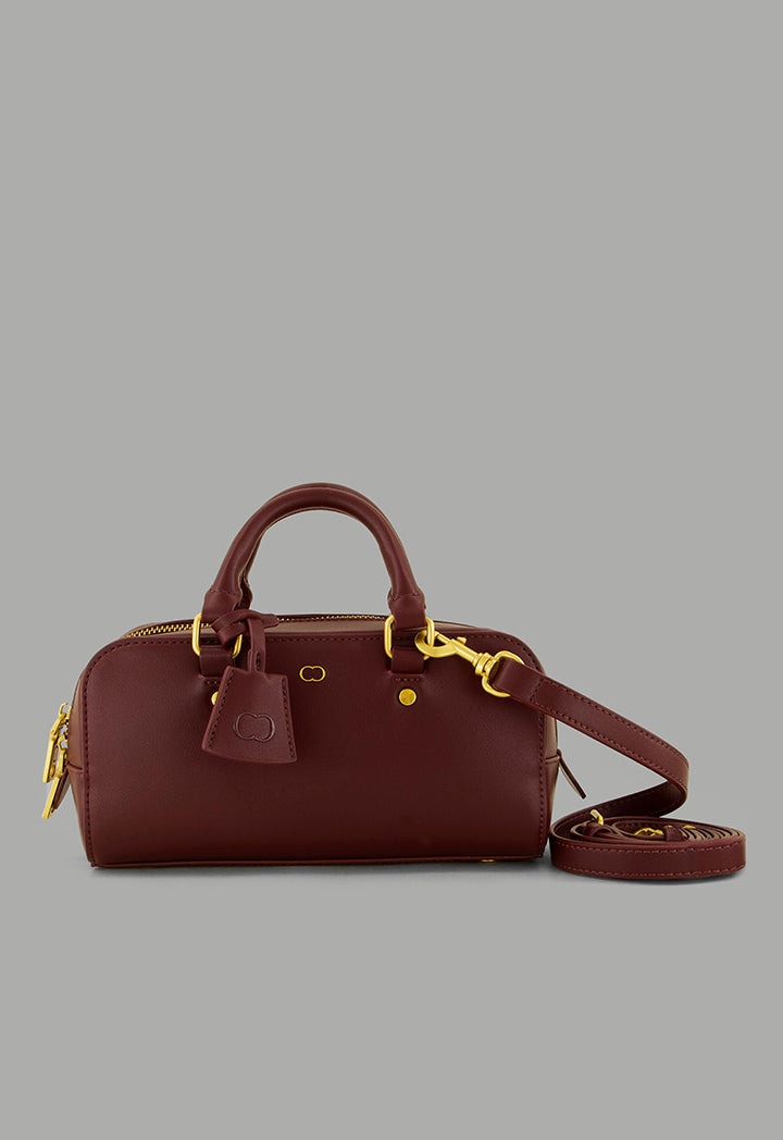 Choice Solid Iconic Handbag Burgundy