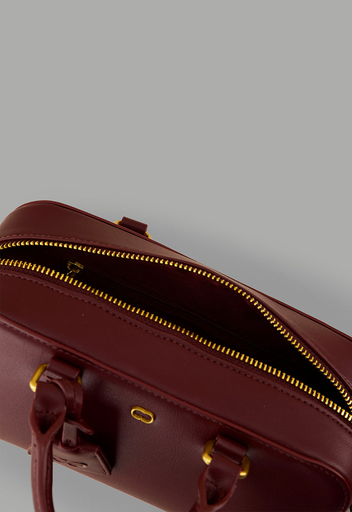 Choice Solid Iconic Handbag Burgundy