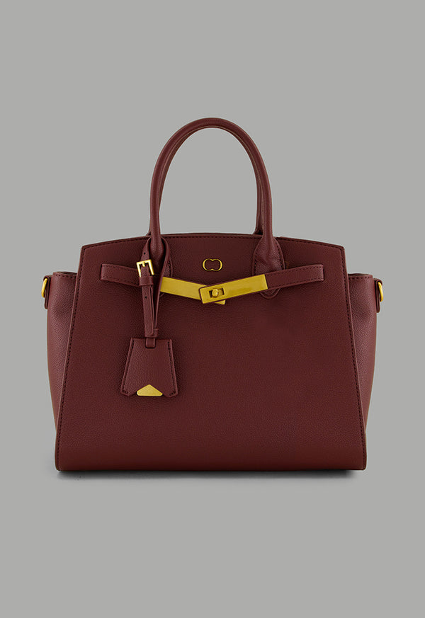 Choice Solid Classic Satchel Burgundy