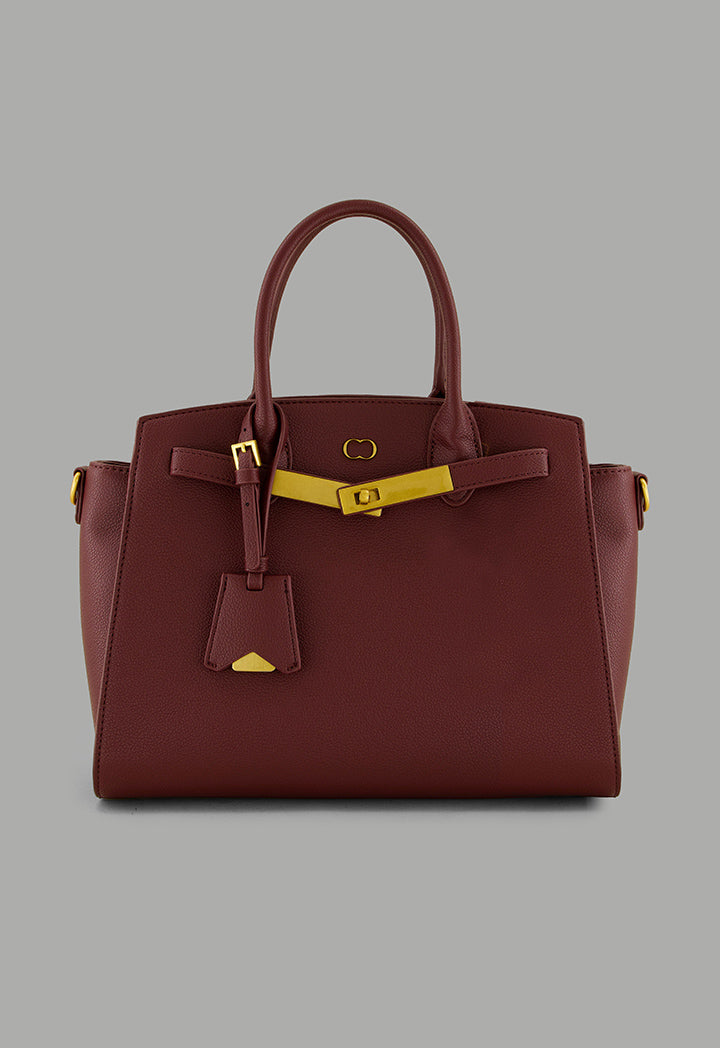 Choice Solid Classic Satchel Burgundy