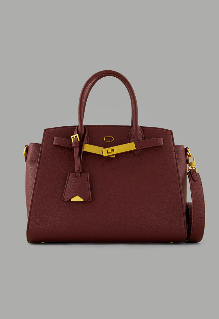 Choice Solid Classic Satchel Burgundy