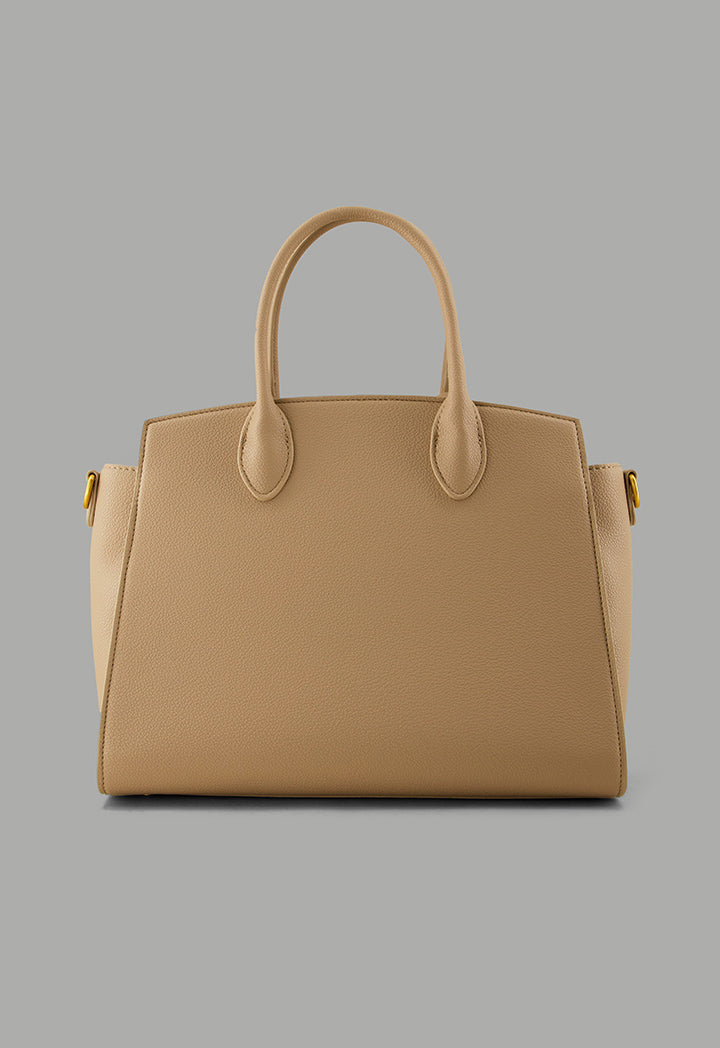 Choice Solid Classic Satchel Beige