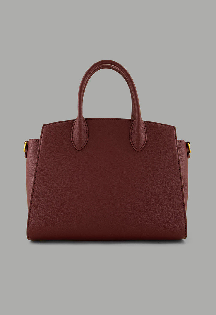 Choice Solid Classic Satchel Burgundy