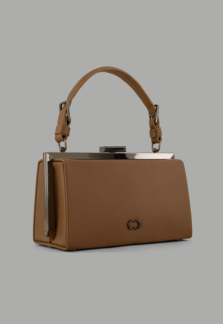 Choice Solid Crossbody Clutch Brown