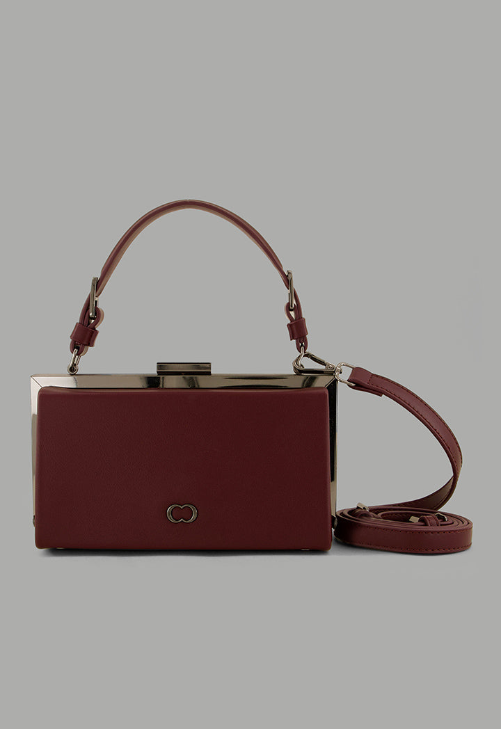 Choice Solid Crossbody Clutch Burgundy