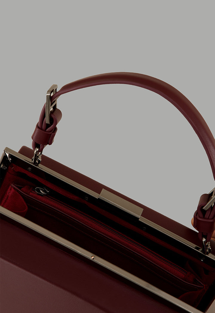 Choice Solid Crossbody Clutch Burgundy