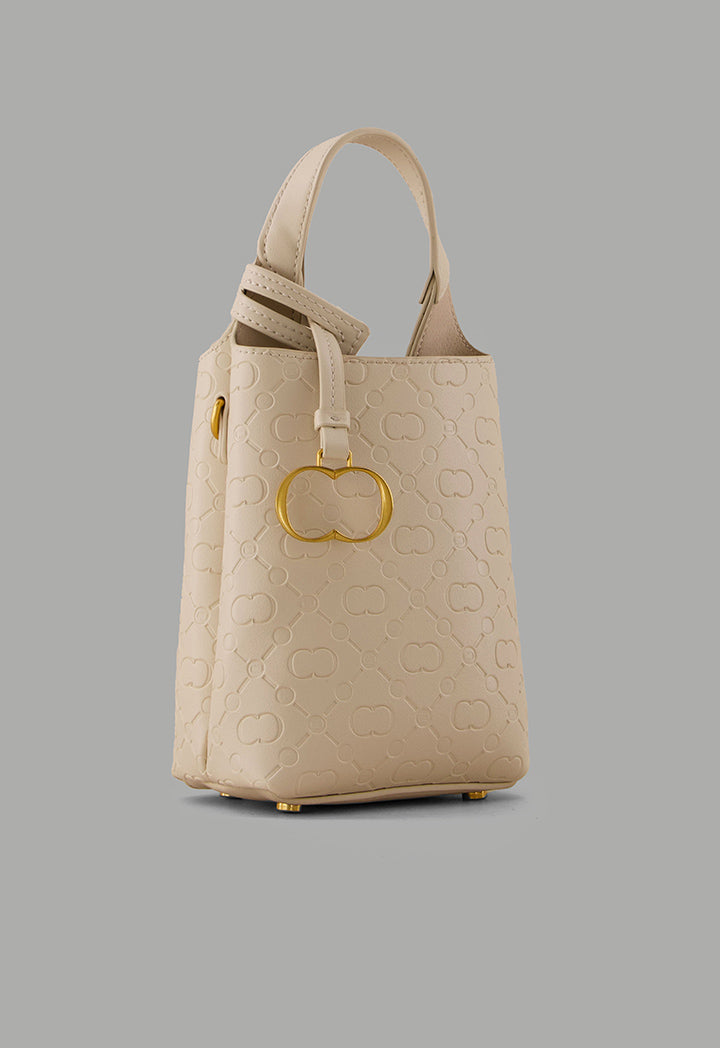 Choice Monogram Mini Shopping Bag Off White