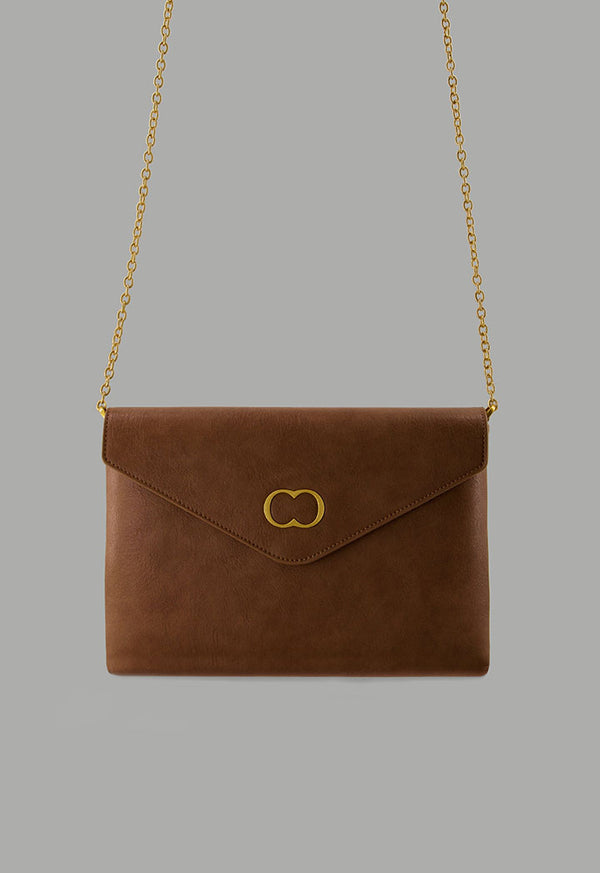 Choice Solid Pu Leather Pouch Light Brown