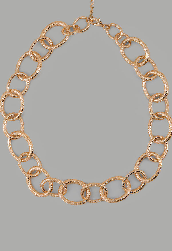 Choice Intricate Rings Necklace Gold