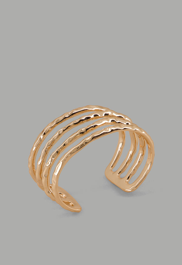 Choice Hammered Metallic Bracelet Gold