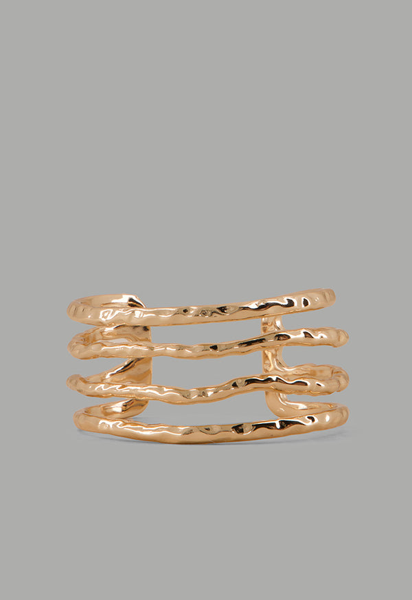 Choice Hammered Metallic Bracelet Gold