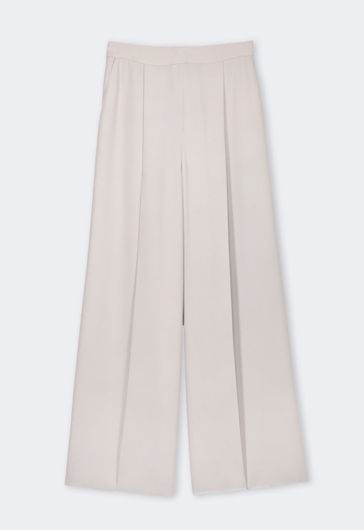 Choice High Waist Palazzo Trousers Beige