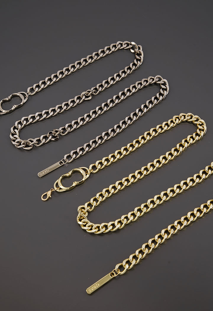 Choice Monogram Chain Belt Silver