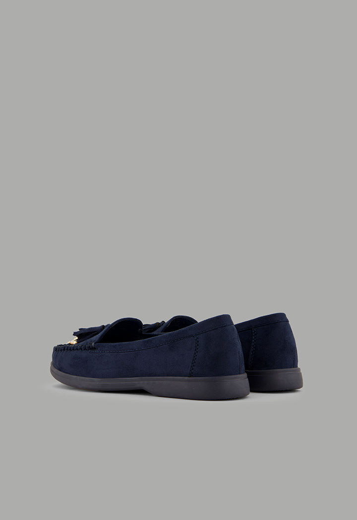 Choice Tassel Suede Loafers Navy