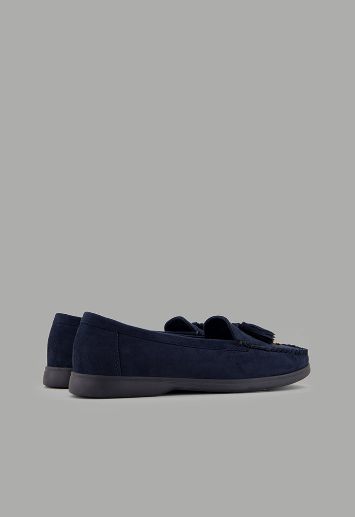 Choice Tassel Suede Loafers Navy