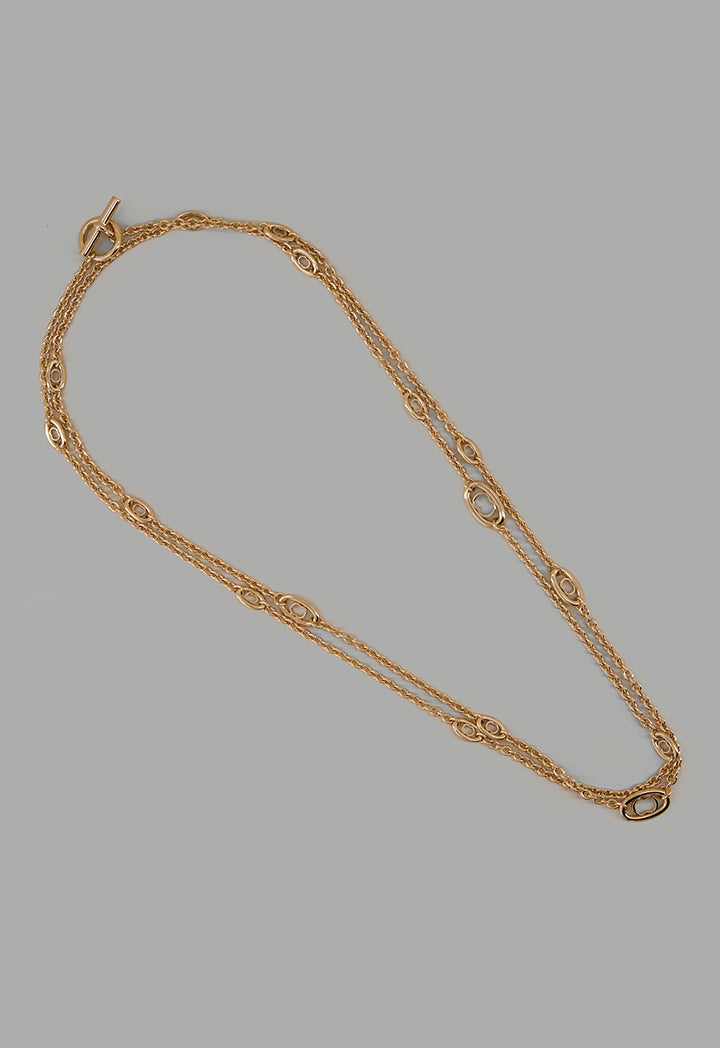 Choice Monogram Chain Necklace Gold