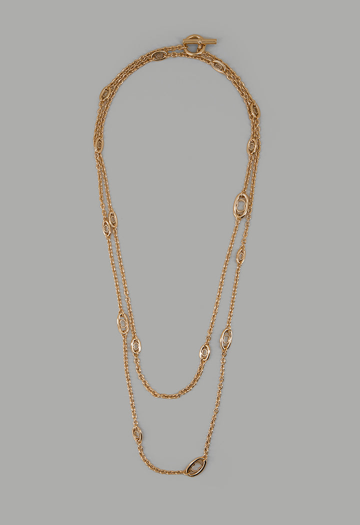 Choice Monogram Chain Necklace Gold