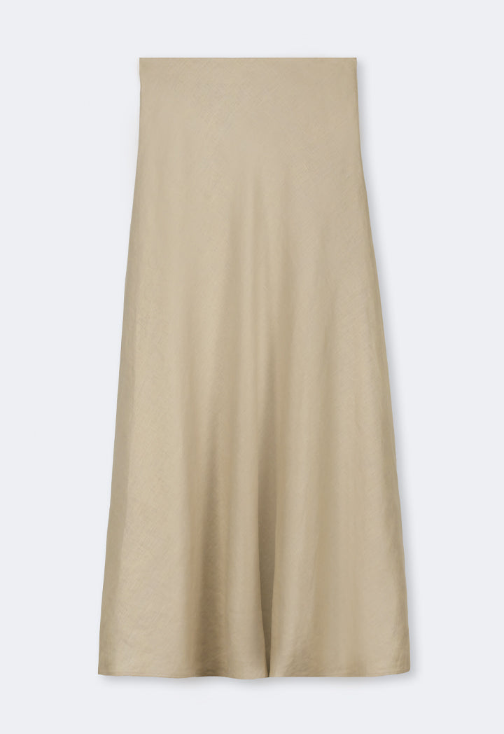 Choice A-Line Linen Basic Skirt Sand