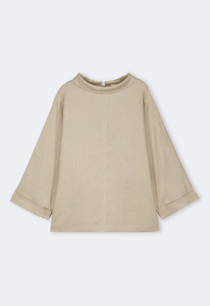 Choice Basic Linen Blouse Sand